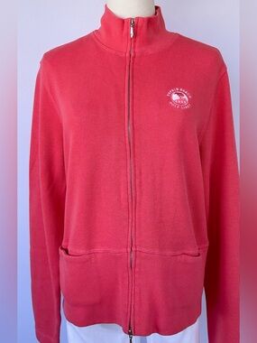 Sport Haley Women’s Pebble Beach Knit Full Zip Jacket Mock Neck Size Medium